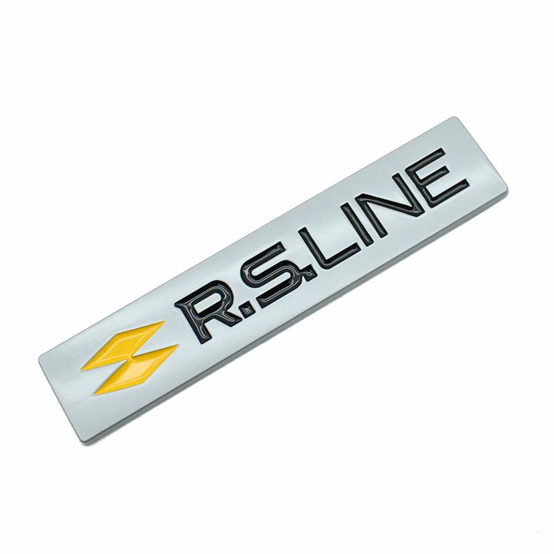 3D Metal Trunk Body Badge for Car Emblem Stickers for Renault RS Line Captur Duster Megane 2 3 Clio Logan Laguna 2 Scenic 2 Koleos