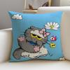 Friendly ZZOFRIENDSS Cushion Cover Breathable and skinfriendly linen pillowcase square removable and washable cushion