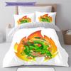 Shenron Pattern Bedding,Quilt Set Quilt Cover Pillowcase Home Birthday Gift (1 * Duvet Cover + 2 * Pillowcase, Without Core)