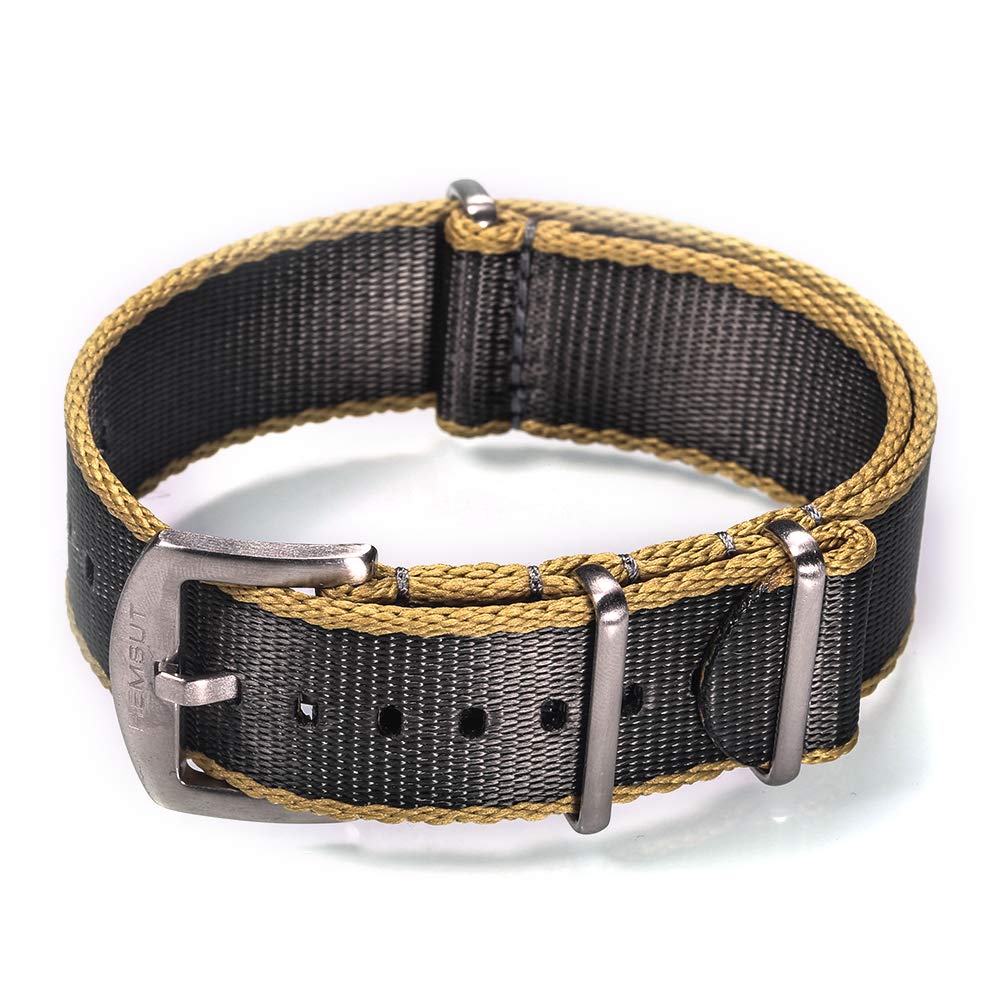 18mm Soft Nylon Watch Replacement Strap for Military Heavy Stainless Steel 4 [hemsut h] High-Quality Band, Watches, Duty, Unisex, Back, Sizes