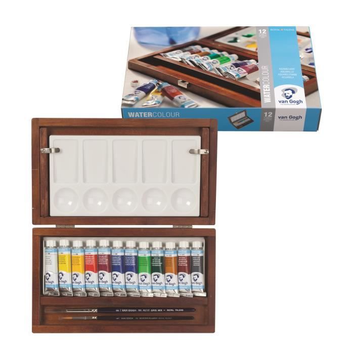 VAN GOGH Watercolor Wooden Box 12 Tubes 10 Ml