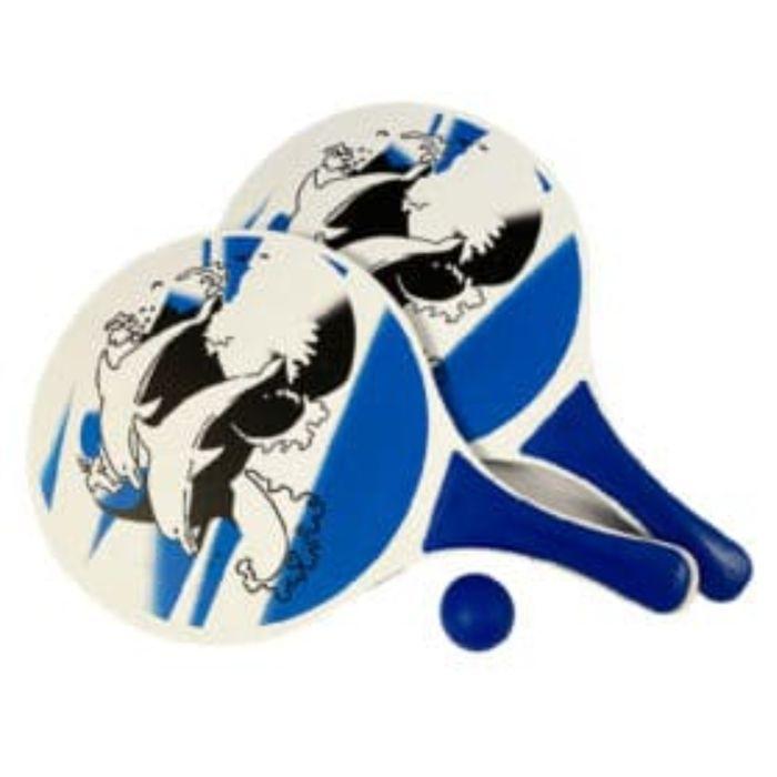 Raquettes de plage - LE BAZAR DE GAËLLE 34 - Motif Dauphins - Lot 2 paires + 2 balles - Plastique sans BPA - Dès 3 ans