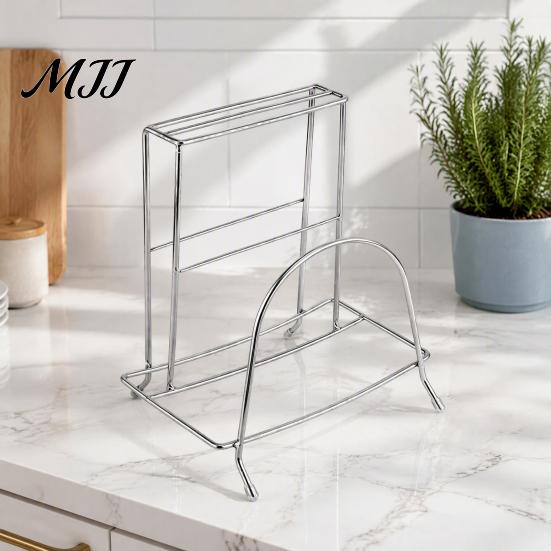 Space Saving Kitchen Tool Stand Stainless Steel Chopping Board Storage Rack And Knife Holder for Household Organization Tools Countertop, Vertical