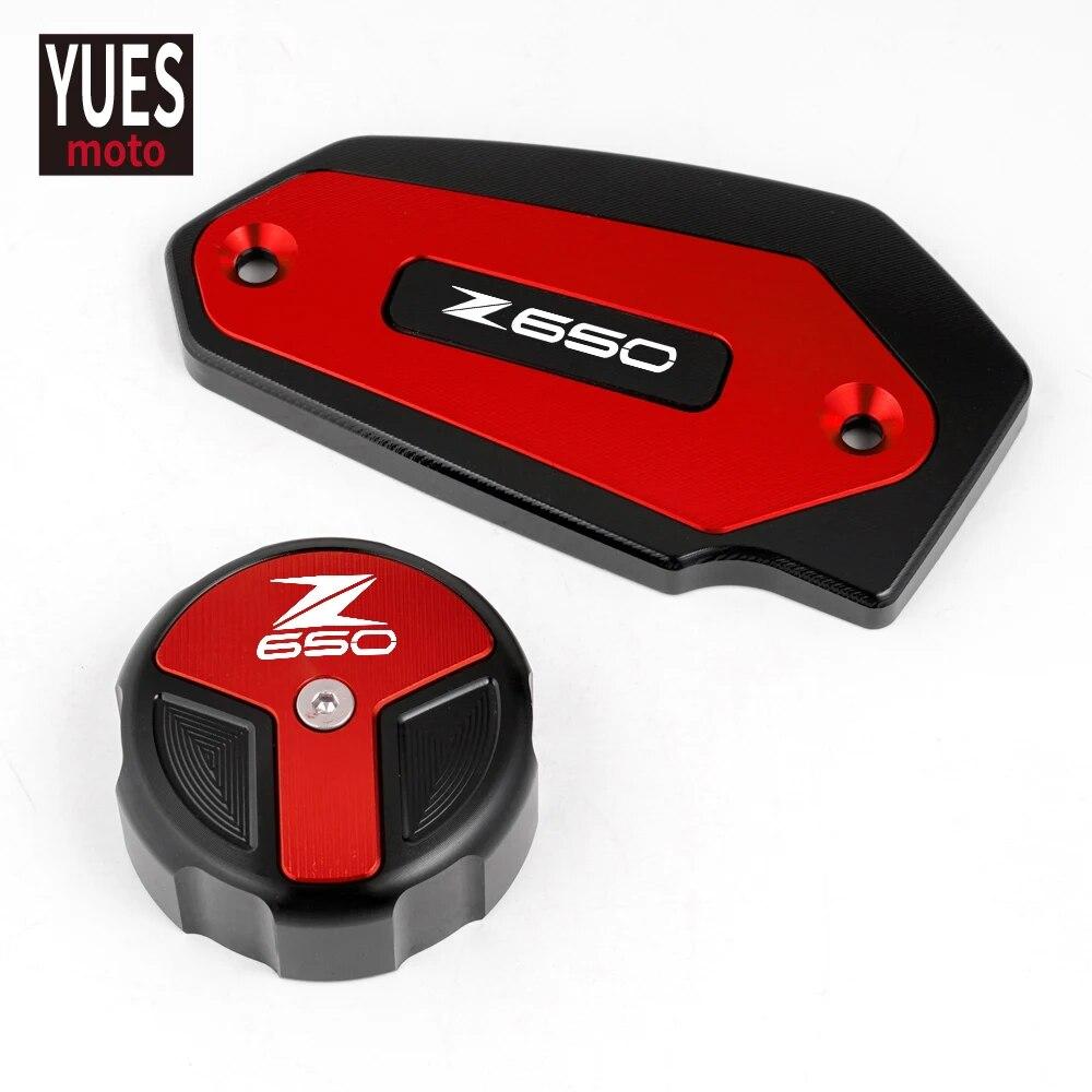 Motorcycle Accessories Front & Rear Brake Fluid Cylinder Master Reservoir Cover Cap For Kawasaki Z650 2017 2018  Universal