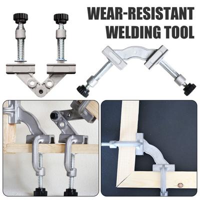 Right Angle Corner Clamp Fast Tightening Safe Grip Multipurpose 10-180-Degree Adjustable Tube Clamp with Swing Jaw