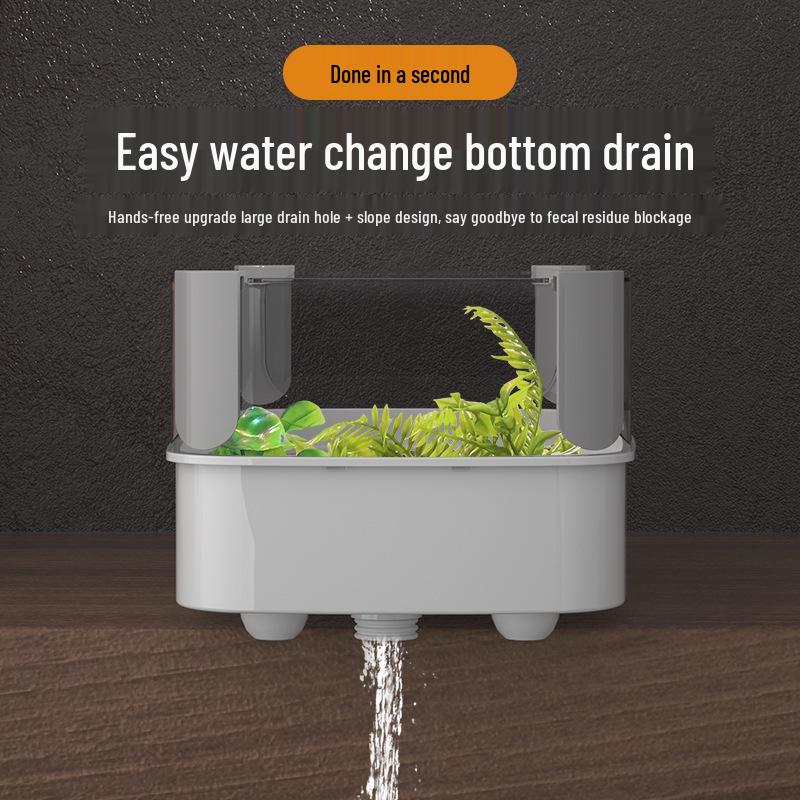 Turtle Tank with Basking Platform - Ideal for Brazilian Turtles, Living Room Display, or Small Home Use