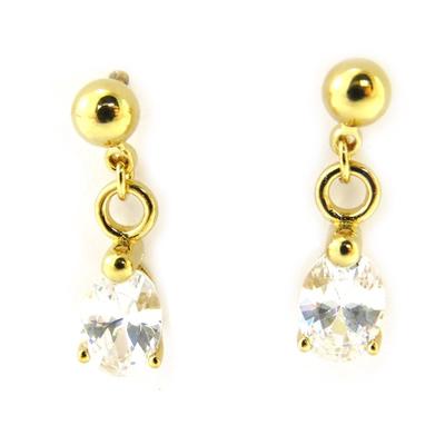 [M9906] - White Gold Plated 'Adeline' Earrings
