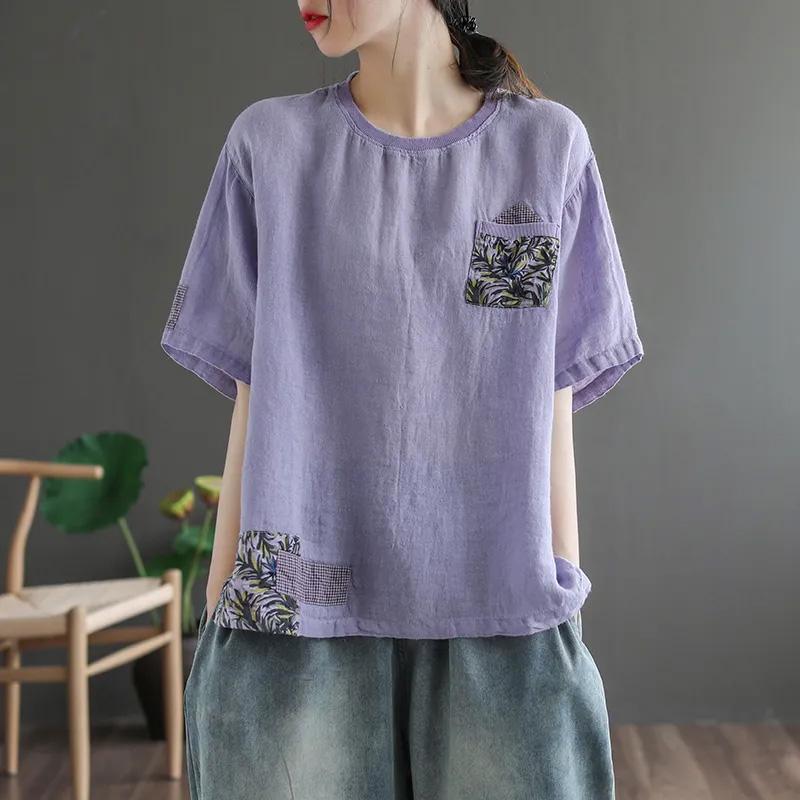 Dámské tričko Letní Velká velikost Bavlněné tričko Měkké Volné Ležérní Pohodlné Pulovr Tričko Top