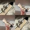 Sheepskin version~ New spring and autumn flat bottom color matching pearl light mouth Mary Jane shoes women's single shoes