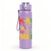1PC One Love Jamaica Palm Tree 750ml Color Plastic Sports Water Bottle Leakproof Flip Straw Lid Suitable for Sports Office Home Use