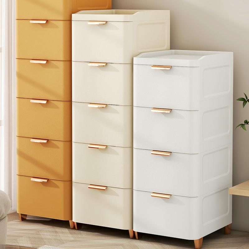 Drawer-Style Bedside Storage Cabinet, Thickened Plastic Gap Organizer, Bedroom Compact Organizer for Small Spaces Storage Unit