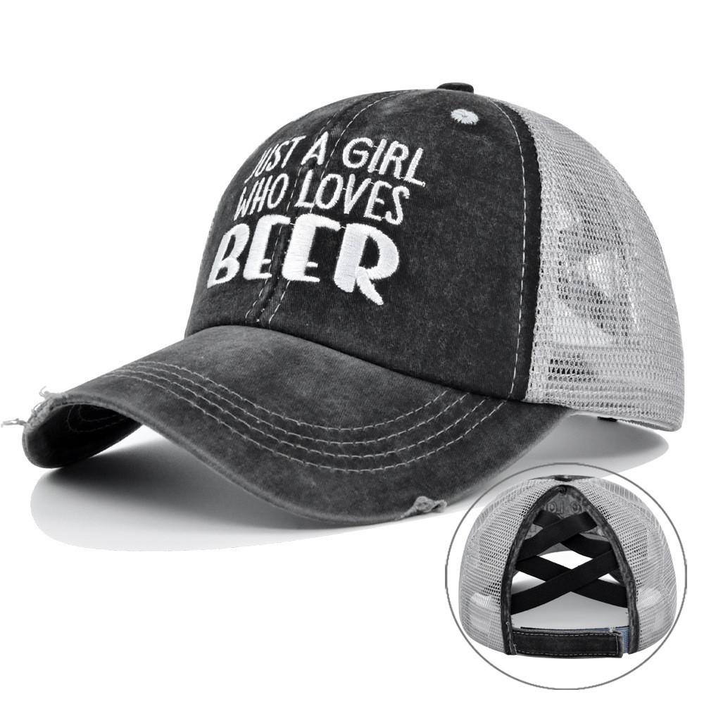 Men's Embroidered Baseball Cap Adjustable Sunshade Wide Brim Hat Summer Letter Elements Geometric Pattern