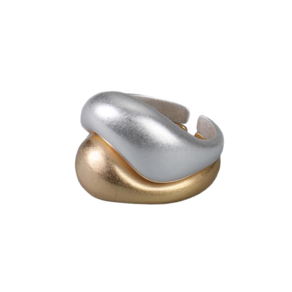 Elegant Ins-Style Matte Irregular Adjustable Ring for Women - Fashionable, Versatile, and Trendy Index Finger Jewelry.