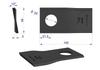 Left mower blade 100x48x3mm hole 23 application T683L Mortl WARYŃSKI (sold in 25 pieces)