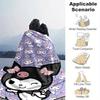 1pc. Cute Kuromi Cat Patterned Blanket - Perfect for Home, Office, Outdoor Use, Gift Idea, Suitable for Al