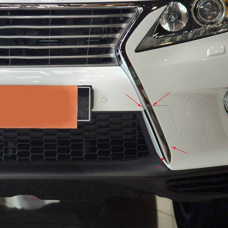53126-48100 Chrome Front Left Bumper Tow Eye Hook Cover Cap Trim ABS fit for Lexus RX350 RX450h 2012 2013 2014 2015