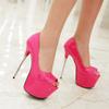 Sexy Extrémní 16cm Vysoké Podpatky Platforma Boty Žena Peep Toe Červená Zlatá Stříbrná Dámské Lodičky na Podpatku Párty Svatba Taneční Boty Ženské