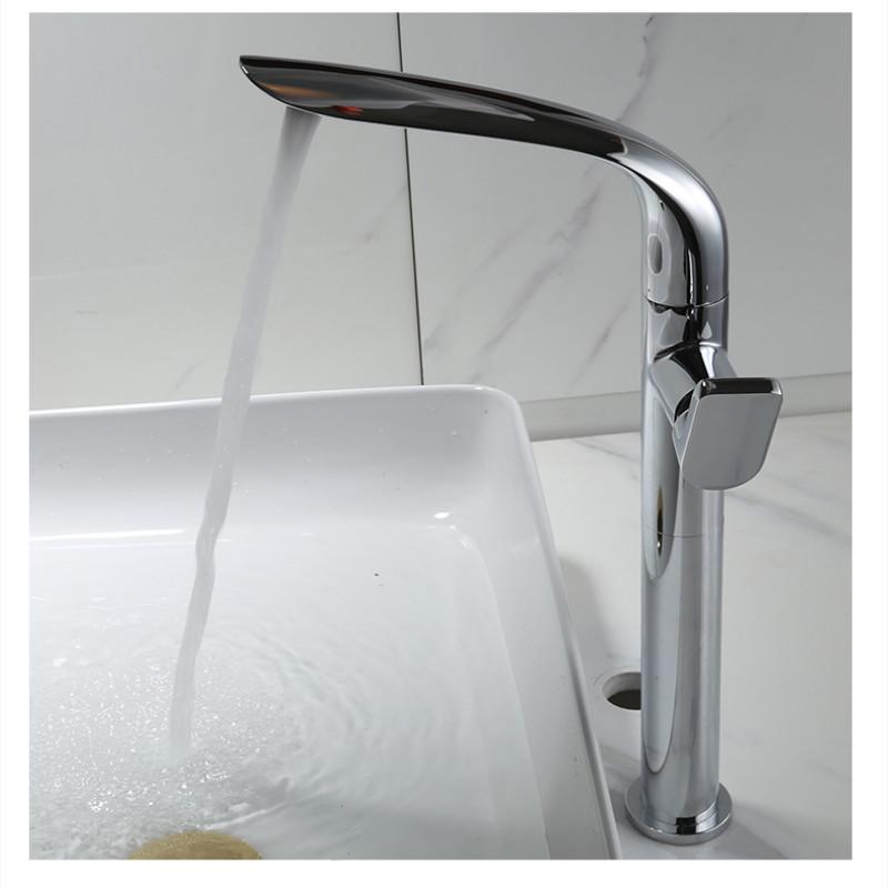 Tuqiu Basin Faucet Brass Bathroom Faucet Mixer Tap Black Wash Basin Faucet Single Handle Hot Cold White Gold Lavotory Faucet