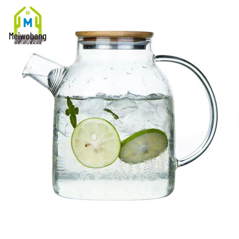 

MeiWoBang Bamboo Lid Borosilicate Glass Water Pitcher