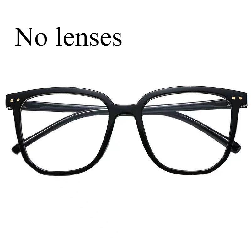 Fashionable and Trendy Large Frame Glasses, Ultra Light Gradient Color Anti Blue Light Frame Glasses, Flat Lens