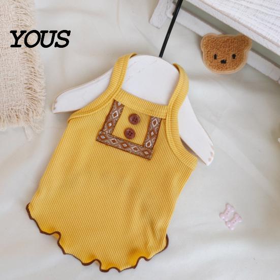Thin Fabric Dog Tee Ribbed Sleeveless T-Shirt, Breathable Girl Vest Shirt, Summer Puppy Outfit for Small Dogs Bichon Frise Schnauzer Soft