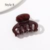 HFYJ Hollow Small Size 4cm Square Hair Claws Acrylic Jelly Color Hairpin Shark Crab Hair Clip Claw Hair Accessories for Women