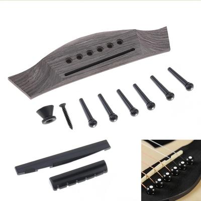 1 rinkinys akustinės gitaros tiltelis + tilto kaištukai / balnelis / viršutinis balnelis Gitaros dalys 40 41 colio akustinei folk gitarai