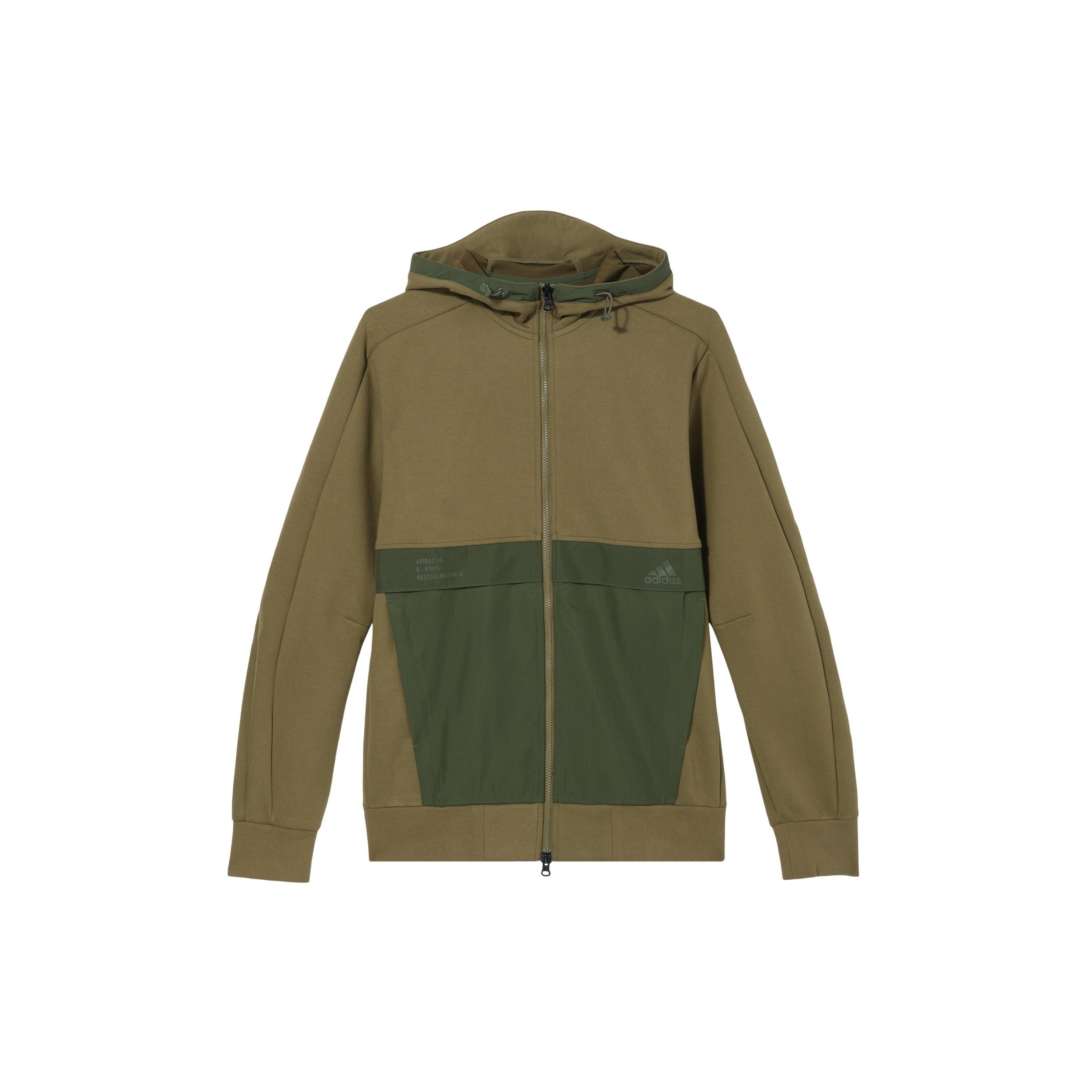 adidas Th Jkt Kn Fabmx Solid Color Casual Sports Hooded Jacket Brown Men s GP0964 XXXL