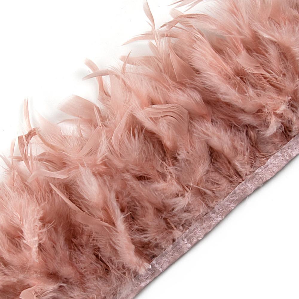 1Meter Natural Turkey Feathers Trims Height 10-15Cm Crafts Wedding Party Clothing Decor Diy Feather Ribbon Sewing Decoration