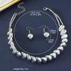 Punk Choker Necklace Earrings for Women Water Drop Chain Jewelry Accessory