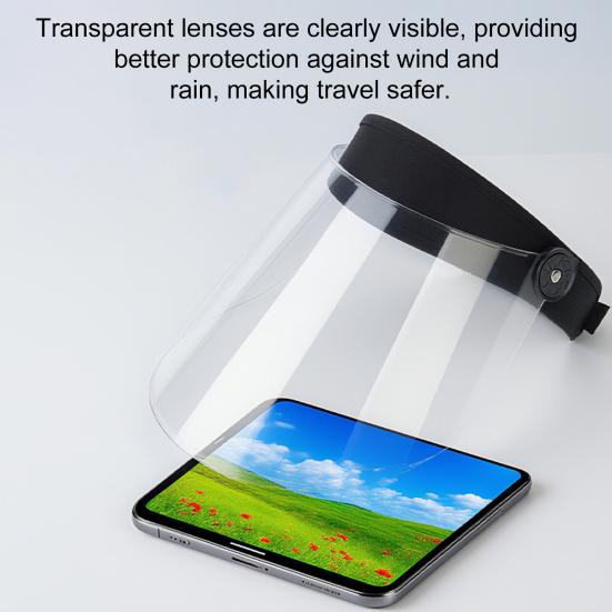 Visiera Protettiva Trasparente per Uomini Donne Anti-Appannamento Paraspruzzi per Lavoro Ciclismo Attività all'Aperto PVC Copertura Totale Fascia Regolabile Maschera Protettiva