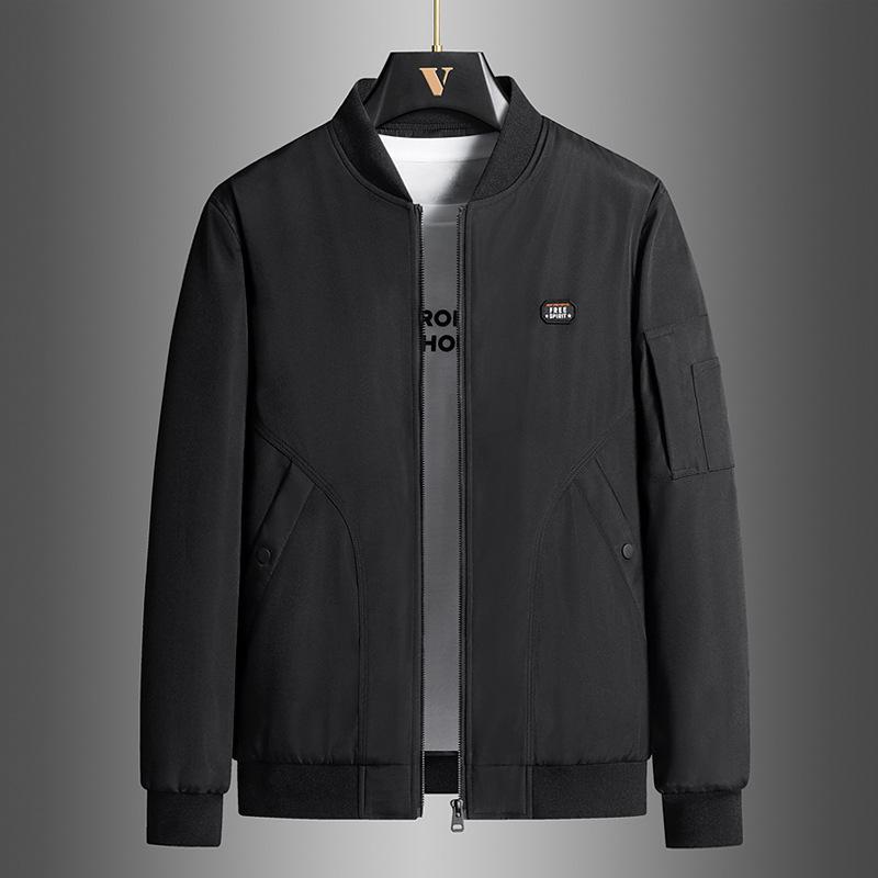 

Хлопковая куртка с воротником бейсбол мужская зимняя рабочая куртка куртка пилота мужская куртка большого размера повседневная толстая хлопковая куртка L чёрный