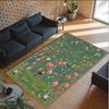 Birds Theme Crystal Velvet Floor Rug Personalized Custom Name Text Warm Carpet Home Decoration
