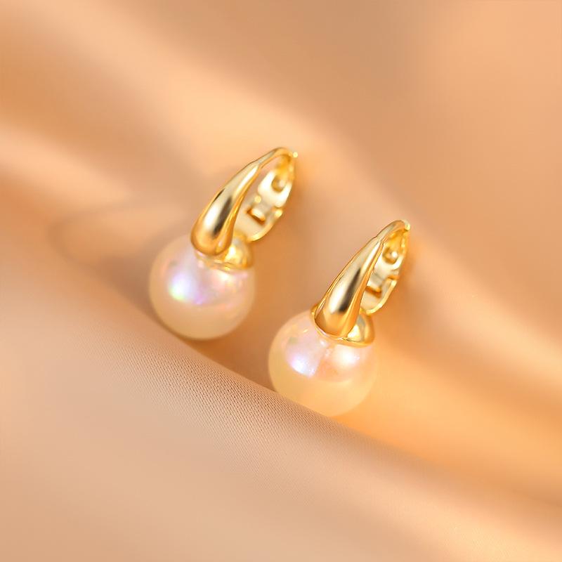 S999 Silver Needle Pink Pearl Stud Earrings - Stylish 2024 Women s Luxury