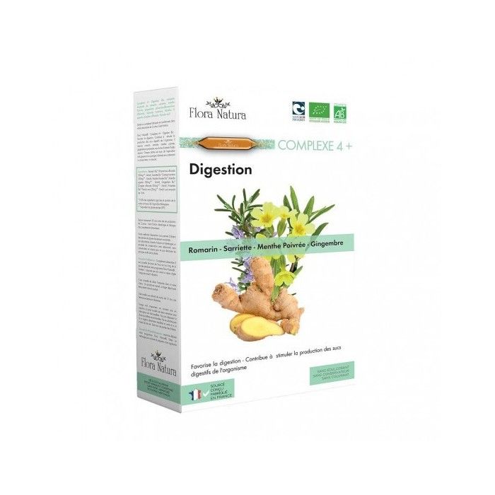Flora Natura complexe 4+ digestion bio 20 ampoules
