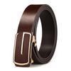 Genuine Leather Toothless Automatic Buckle Leather Belt for Men and Young Men Simple and Versatile Business Casual Trousers