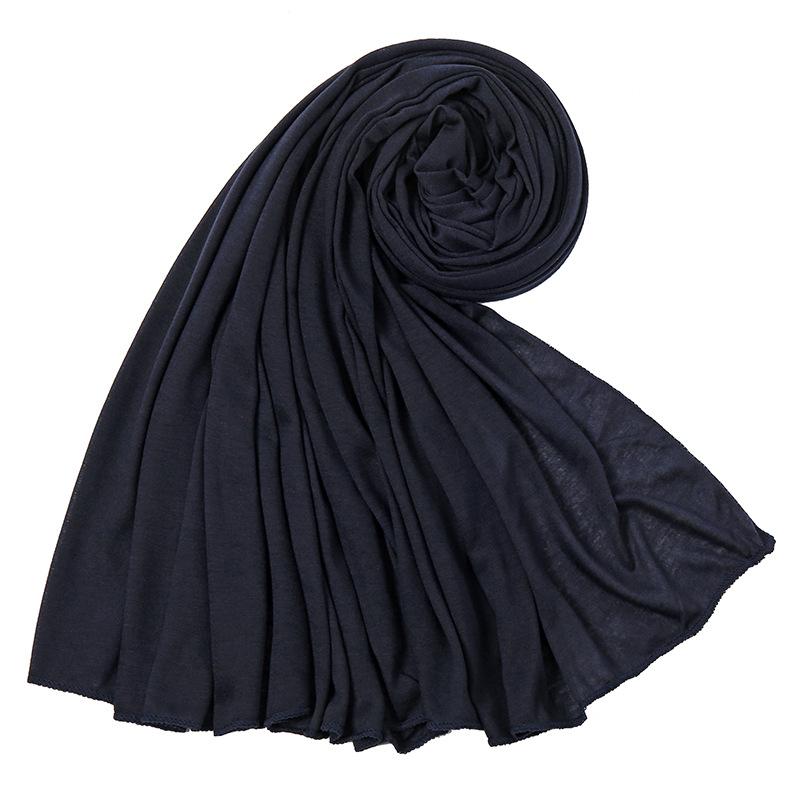 Varm muslimsk mote kvinne myk hijab skjerf sjal vanlig bomullsjersey skjerf turban kvinner lange sjal hodeinnpakning pannebånd abaya