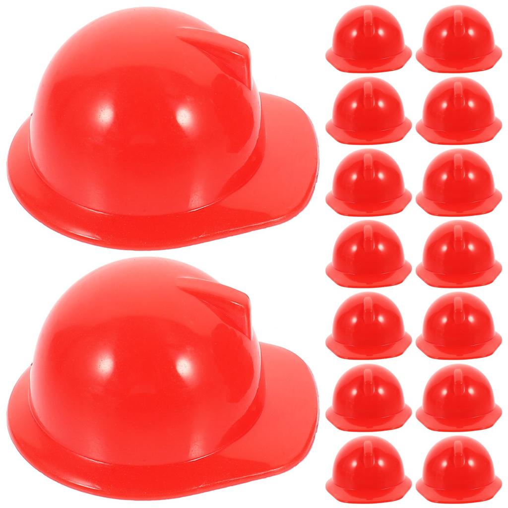 Hut aus Hartplastik, Mini-Bauarbeiter, Miniatur-Haustierhüte, Feuerwehrmann, Vogel, Flasche, Spielzeug, Party, Bauarbeiter, Zubehör, Kappen