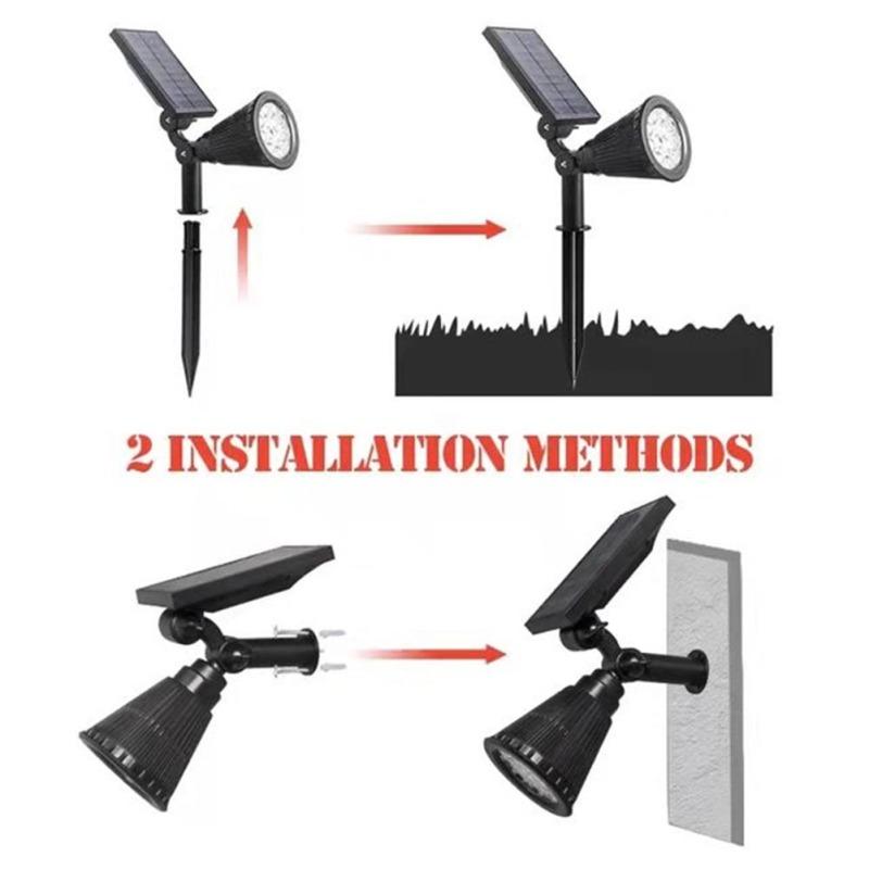 Led Solar Spotlight 7 Color Changing 180 Degree Adjustable Outdoor Garden Landscape Decorative Light