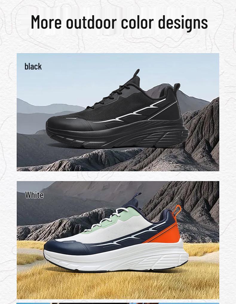 2026 Men's Plus Size Height-Boosting Sports Shoes - Non-Slip, Breathable, Thick Sole, Lace-up Jogging Dad Sneakers.