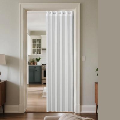 Cortina Espacial Transparente Para Zoneamento de Interiores Corte Personalizado Tecido de Poliéster Cobertura de Porta Com Mecanismo de Abertura Silencioso Lavável à Máquina