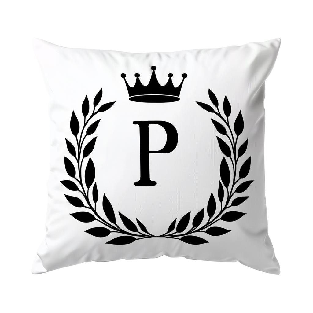 A-Z Crown Letters Decorative Cushions Pillowcase Polyester Cushion Cover Throw Pillow Sofa Decoration Pillowcover Home Decor