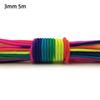 7 Strands Rainbow Paracord 2/3/4mm Parachute Rope Perfect for DIY Bracelet Making Backpacking Outdoor Survival Activities