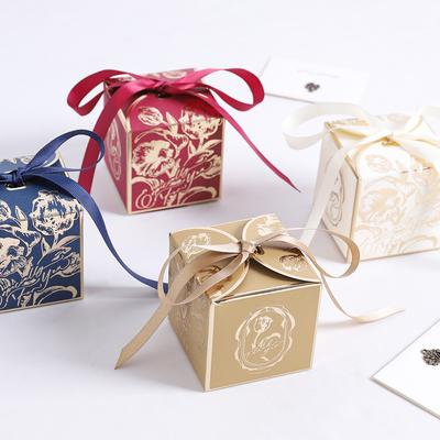 5/10Pcs Paper Candy Bow Gift Box for Wedding Marriage Decoration Bride Party Supplies DIY Table Ornament Accessory