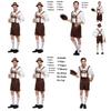 Stylish Men Oktoberfest Clothing Cosplay Costume Featuring Solid Shirt And Suspenders