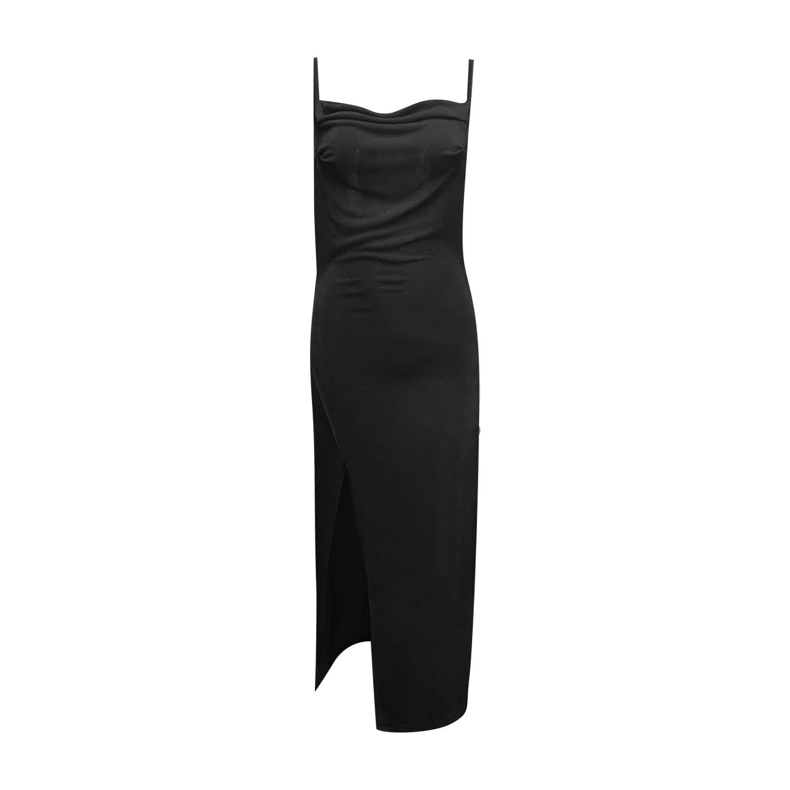 Женское модное сексуальное повседневное темпераментное однотонное платье с длинным — фото 4