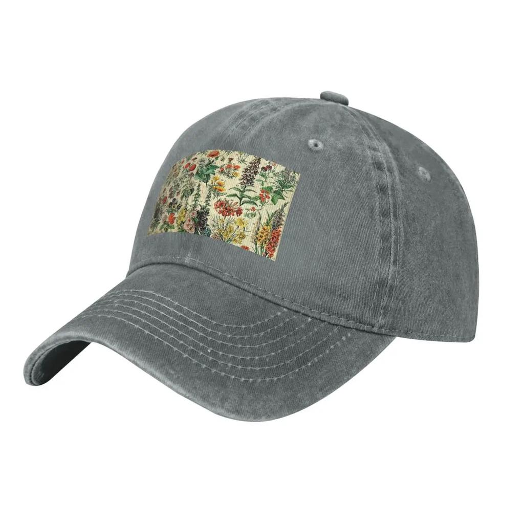 Types Of Flowers Adolphe Millot Baseball Caps Snapback Denim Fabric Hats Casquette Streetwear Baseball Cowboy Hat for Unisex