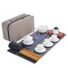 Tea Artist Tea Art Teaching Tea Set Travel Kung Fu Tea Set Suet Jade White Porcelain Cover Bowl Teacup Gift