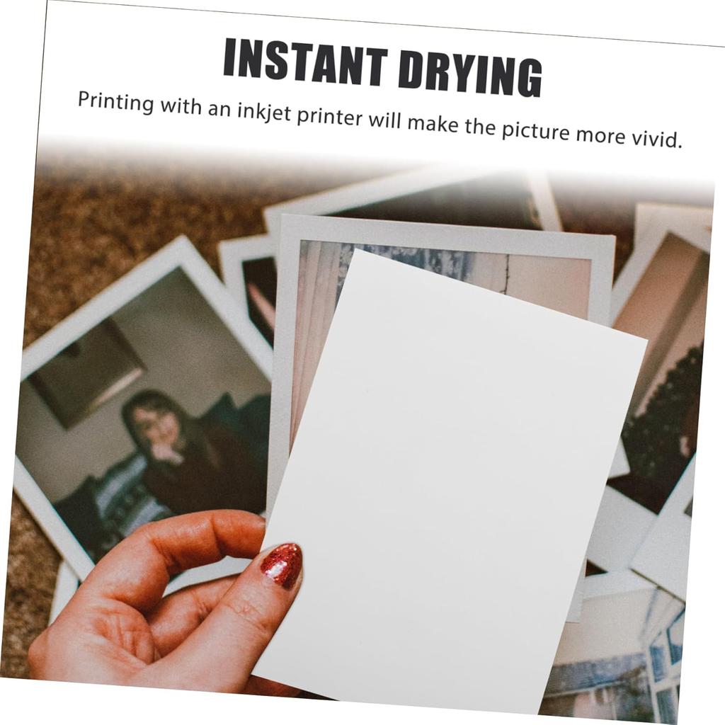 100 Sheets 6 Inch Glossy Photo Paper for Printers - High Glossy Finish Perfect for Crafting and Professional Photo Printing