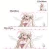 Large Size Pink Mousepad xcm Anime Girl Deskmat XXL Kawaii Nonslip Mouse Pad Cute Mice Rugs Extended Gaming Keyboard Mat